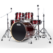 Natal KAR-UF22-RST Arcadia Series US Fusion 5-Piece Shell Pack Acoustic Drum Kit with Hardware & Stands