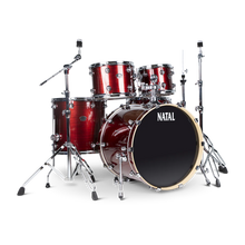 Natal KAR-UF22-RST Arcadia Series US Fusion 5-Piece Shell Pack Acoustic Drum Kit with Hardware & Stands
