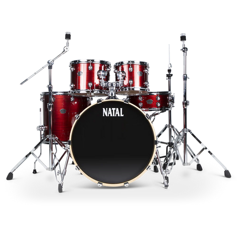 Natal KAR-UF22-RST Arcadia Series US Fusion 5-Piece Shell Pack Acoustic Drum Kit with Hardware &amp; Stands