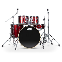 Natal KAR-UF22-RST Arcadia Series US Fusion 5-Piece Shell Pack Acoustic Drum Kit with Hardware & Stands