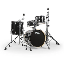 Natal KARB-TJ-BLS Arcadia Birch Series Traditional Jazz TJ 4 Piece Shell Pack Acoustic Drum Kit Without Hardware & Cymbals - Black Sparkle