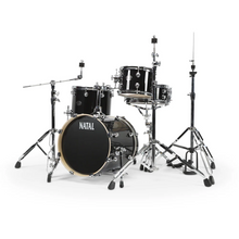 Natal KARB-TJ-BLS Arcadia Birch Series Traditional Jazz TJ 4 Piece Shell Pack Acoustic Drum Kit Without Hardware & Cymbals - Black Sparkle