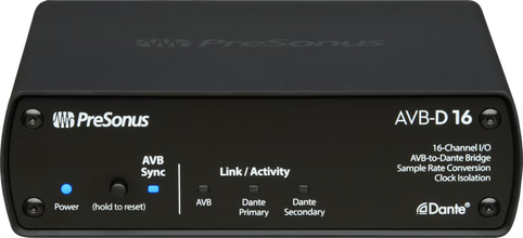 PreSonus AVB-D16 16x16 AVB-to-Dante Bridge