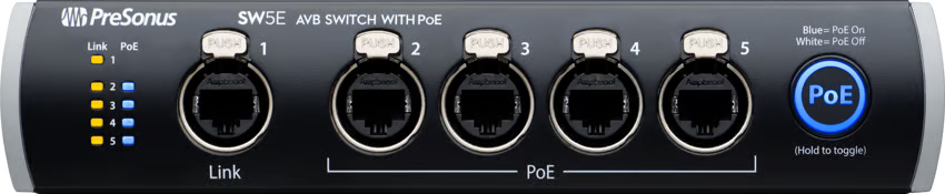 PreSonus SW5E 5-Port AVB Switch with PoE