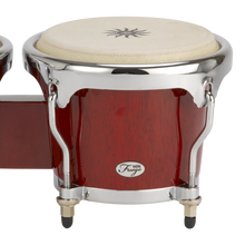 Natal NFU67R-HC Natural Wood Bongos Chrome Hardware, Red Gloss