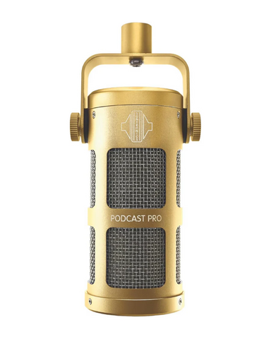 Sontronics Podcast Pro - Dynamic Podcast / Streaming / Broadcast / Gaming Microphone - Gold