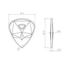 ROMBO Pick Set Diamond Mixed Colors (4 Guitar Picks) 2.0mm
