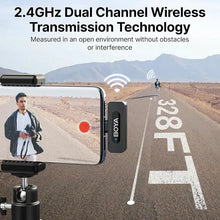 BOYA BY-V20 2.0 Ultracompact 2-Person Wireless Microphone System with USB-C Connector for Mobile Devices