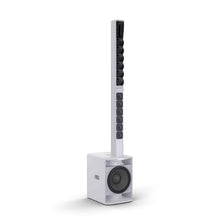 LD System MAUI® 28 G3 MIX W Compact cardioid column PA system with digital mixer, white