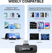 BOYA BY-V20 2.0 Ultracompact 2-Person Wireless Microphone System with USB-C Connector for Mobile Devices