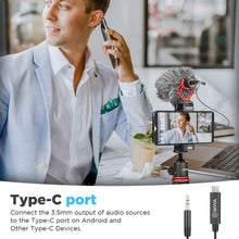 BOYA by-K2 3.5mm TRS Male to Type-C Male Adapter Cable