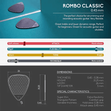 ROMBO Pick Set Classic Mixed Colors (4 Guitar Picks) .45mm