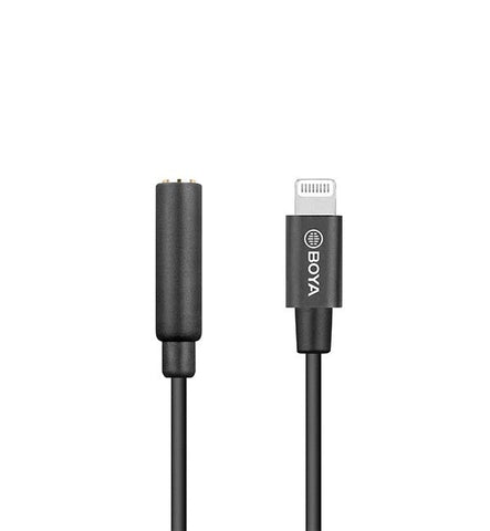 BOYA BY-K3 3.5mm TRRS Female to Lightning Adapter Cable