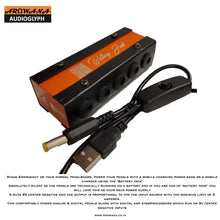 Arowana Battery Jack Mobile Charger or Powerbank Power Supply for Guitar Pedals