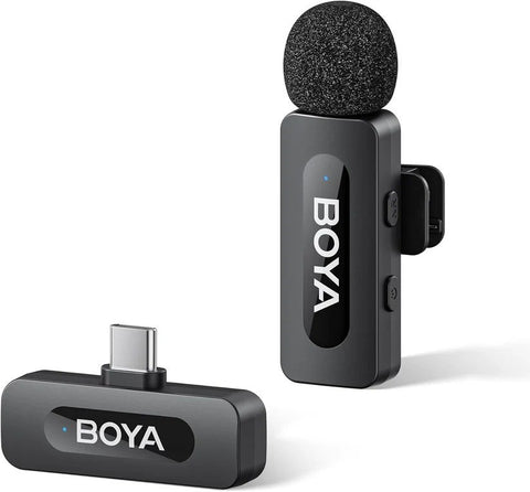 Boya By-v10 Wireless Microphone System Clip-on Phone Mic for Type-C Android