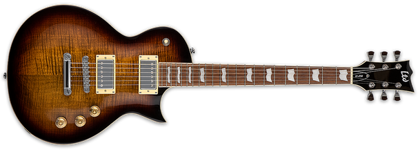 ESP LTD EC-256FM Electric Guitar - Dark Brown Sunburst