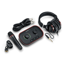 Focusrite Vocaster One Studio USB-C Podcasting Audio Interface Bundle